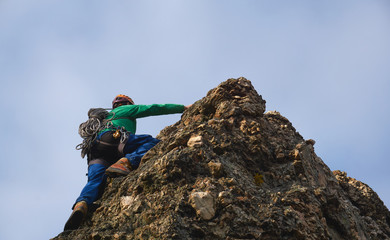 summit push at dusk
