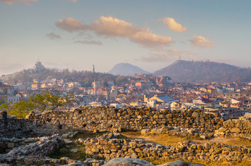 Panorama of beautiful Plovdiv, Bulgaria