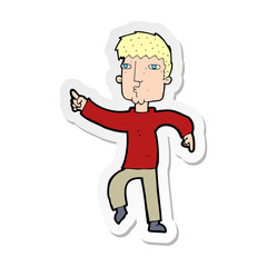sticker of a cartoon dancing man