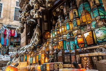 Naklejka premium muslim style's lantern shining