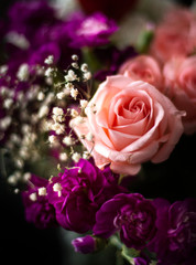 bouquet of pink roses