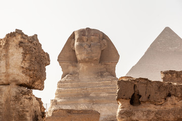 The Great Sphinx and the Pyramid