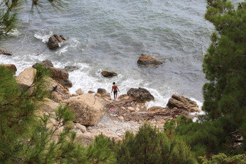 beautiful scenery mountain and sea