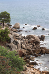 beautiful scenery mountain and sea