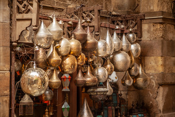 Lamp or Lantern Shop in the Khan El Khalili market in Islamic Cairo