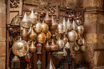 Lamp or Lantern Shop in the Khan El Khalili market in Islamic Cairo © merydolla
