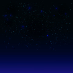 Night sky with lots of bright stars. Vector illustration