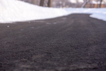 snow road path
