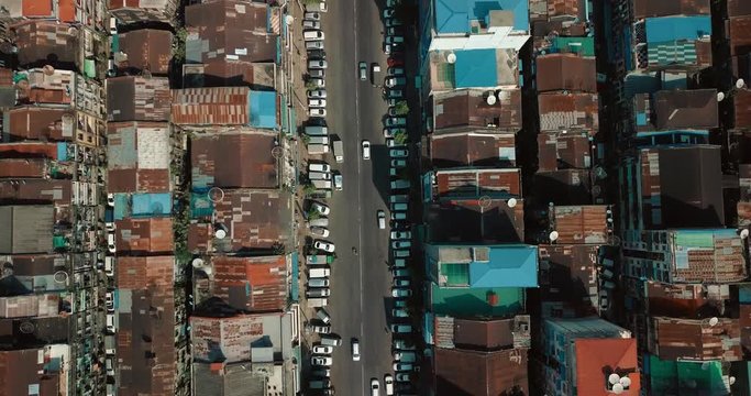 Aerial City of Yangon Bird's Eye