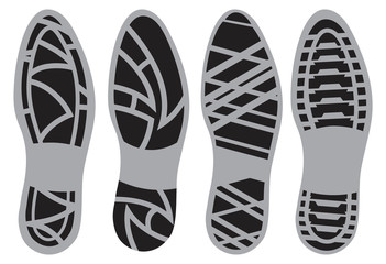 shoe print vector