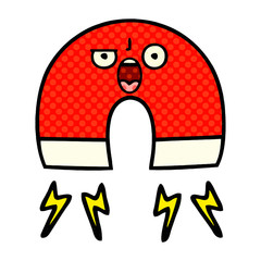 comic book style cartoon magnet