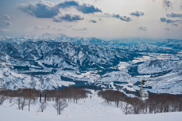 Fototapeta na wymiar 雪山の景色