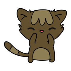 cartoon of cute kawaii cat