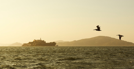 sunset at alcatraz 