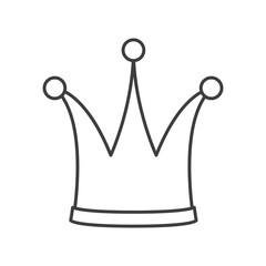 Icon crown. Outline drawing. Vector on white background.
