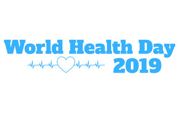 World Health Day (Universal health coverage) concept text logo design template. Design for banner, presentation, background, poster. Editable vector EPS 10 illustration.