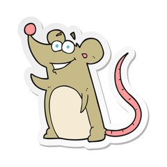sticker of a cartoon mouse