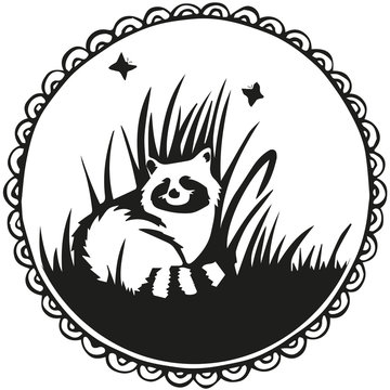 Waschb&auml;r Silhouette