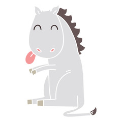 quirky hand drawn cartoon horse