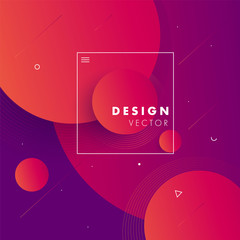 Colorful geometric background. Circul shapes composition. Space. Eps10 vector.