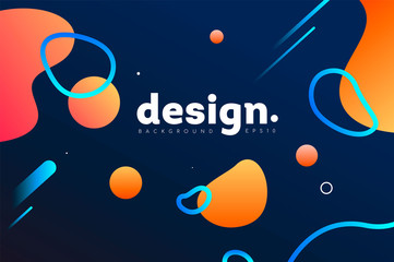 Colorful geometric background. Fluid shapes composition. design for poster, flyer, vector illustration