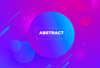 Creative geometric background. Wallpaper. cirqle design. purple and blue. Trendy gradient shapes composition. Eps10 vector.