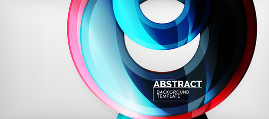 Glossy circles geometric background