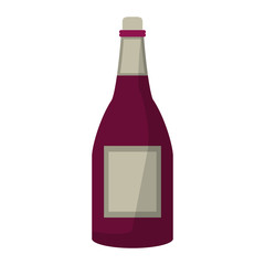 Wine bottle isolated symbol