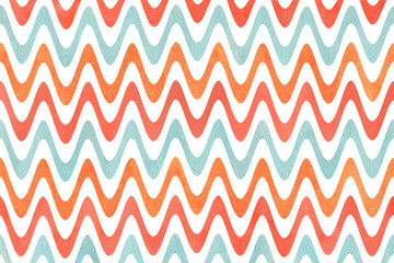 Watercolor stripes background, chevron.