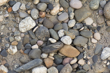 Stones on the sand.