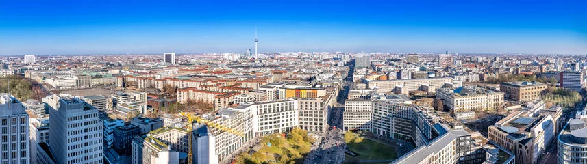 Keuken spatwand met foto panoramisch uitzicht in het centrum van berlijn © frank peters