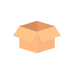  Box flat icon illustration isolated on white background