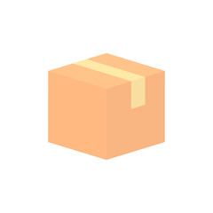  Box flat icon illustration isolated on white background