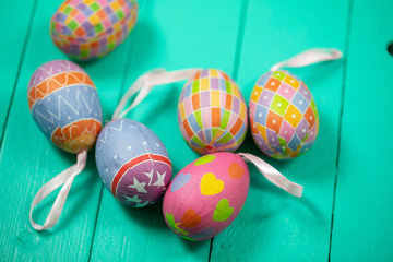 Easter Eggs  , Happy Easter Concept 