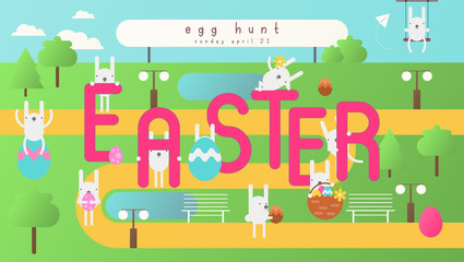 Easter Egg Hunt on Park Map
