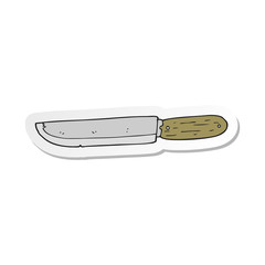 sticker of a cartoon knife