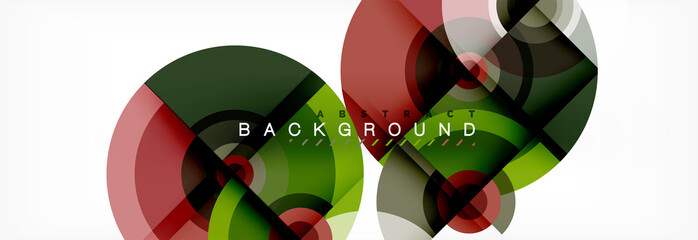 Round shapes vector abstract background. Trendy circle shapes composition vector