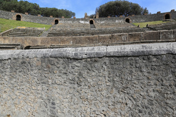 Antike römische Ruinenstadt und archäologische Ausgrabungsstätte Pompeji Italien