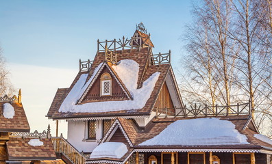 Fabulous wooden house-teremok