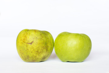 manzana bonita y manzana sana