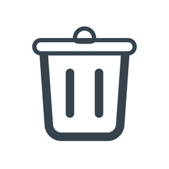 Delete icon. File trash sign