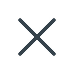 Cancel icon. Remove sign
