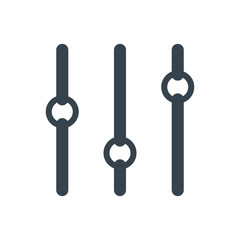 Music equalizer icon. Settings sign