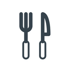 Knife and fork icon. Restaurant icon