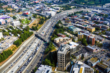 Obraz premium Seattle, USA, August 31, 2018: View of downtown Seattle.