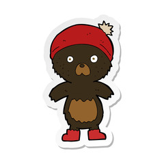 sticker of a cartoon cute teddy bear