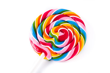 Fototapeta na wymiar Colorful lollipop isolated on white background