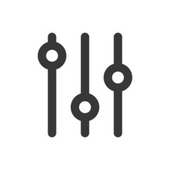Filter control minimal icon, linear vector flat design