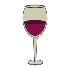 Wine cup drink isolated