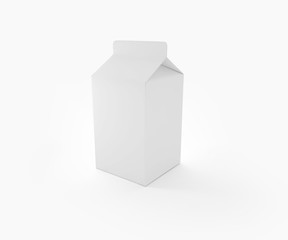 Blank fermented milk product packaging isolated on white background. 3d render